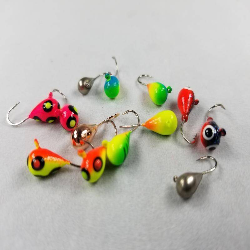 Tungsten Ice Fishing Jigs Unpainted&Painted Color Dia2.7mm-Dia7